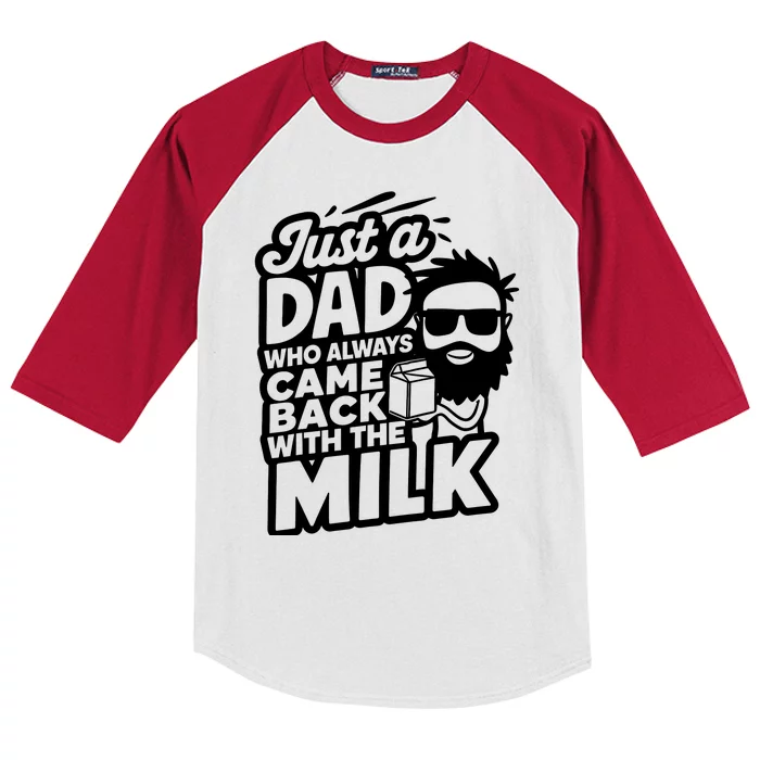 Bearded Dad That Always Came Back With The Milk Kids Colorblock Raglan Jersey