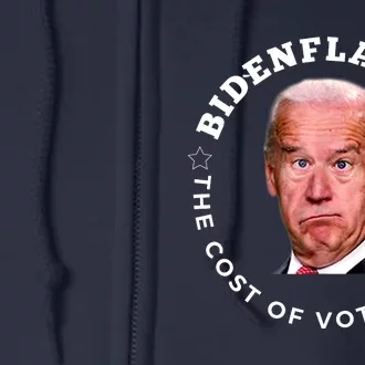 Bidenflation Definition The Cost Of Voting Stupid Full Zip Hoodie