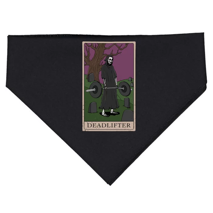 Bodybuilding Deadlifter Tarot Card Strength Training USA-Made Doggie Bandana