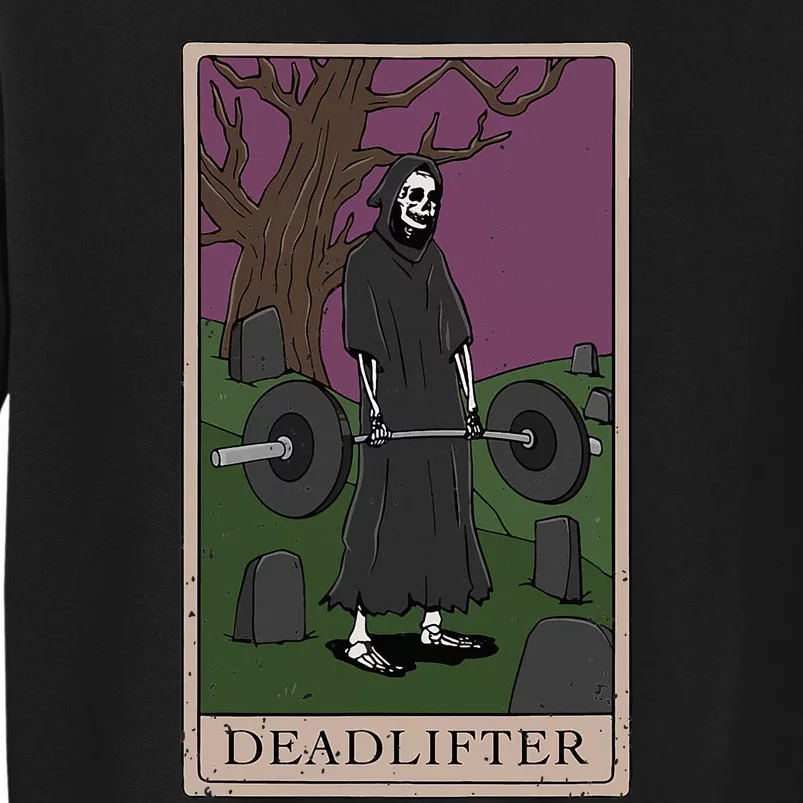 Bodybuilding Deadlifter Tarot Card Strength Training Tall Sweatshirt