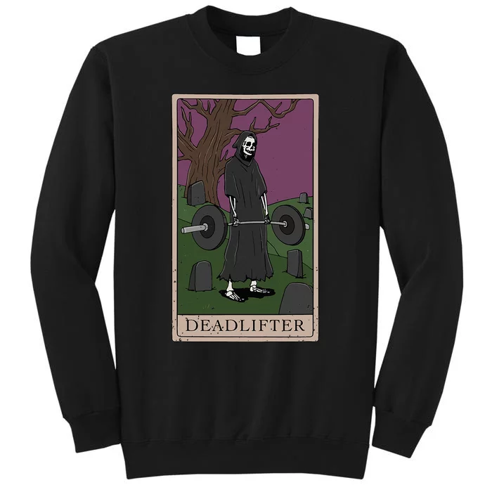 Bodybuilding Deadlifter Tarot Card Strength Training Tall Sweatshirt