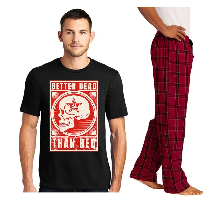 Better Dead Than Red Anti Communism Design Pajama Set