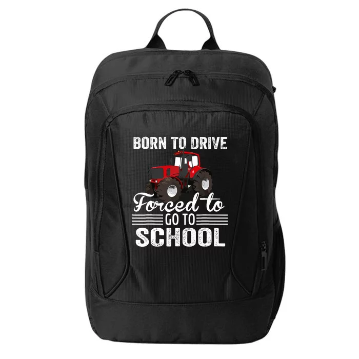 Born Drive Tractor Forced To Go To School Farmer Boy City Backpack