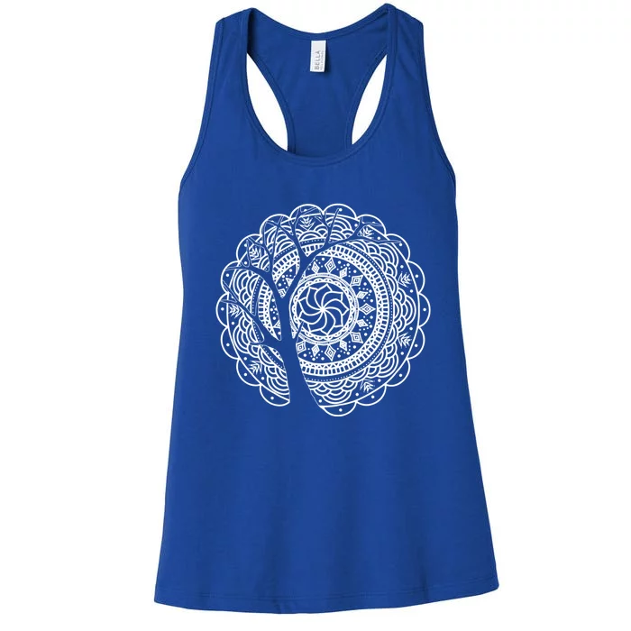 Bohemian Dala Tree Shadow Great Gift Gypsy Soul Boho Funny Gift Women's Racerback Tank