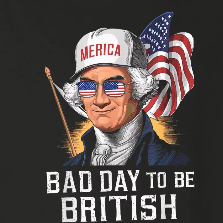 Bad Day To Be British Patriotic George Washington 4th July Toddler Long Sleeve Shirt