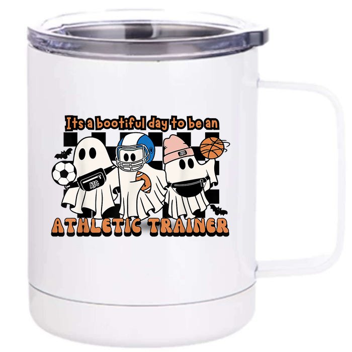 Bootiful Day To Be An Athletic Trainer Front & Back 12oz Stainless Steel Tumbler Cup