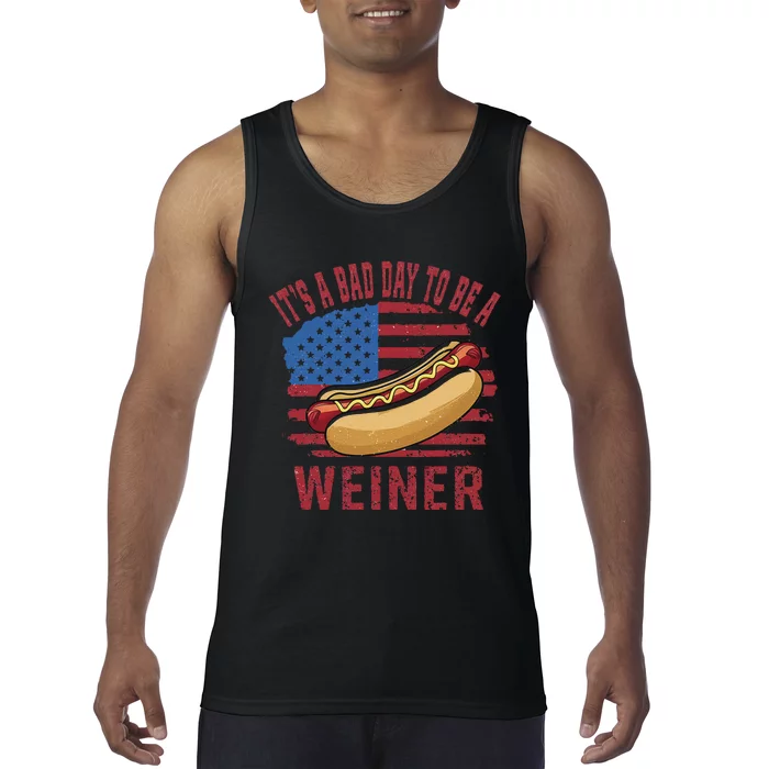 Bad Day To Be Weiner Funny 4th Of July Tank Top