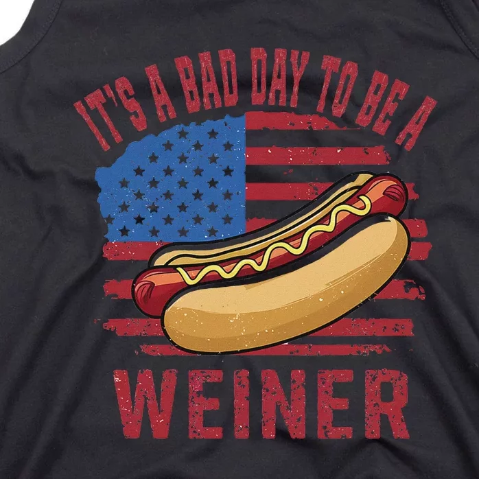 Bad Day To Be Weiner Funny 4th Of July Tank Top