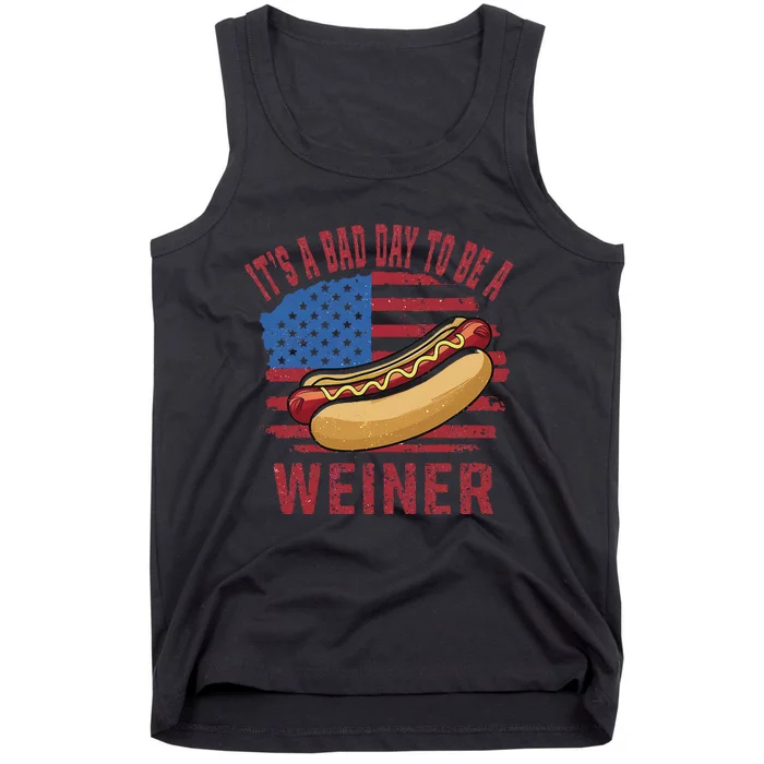 Bad Day To Be Weiner Funny 4th Of July Tank Top