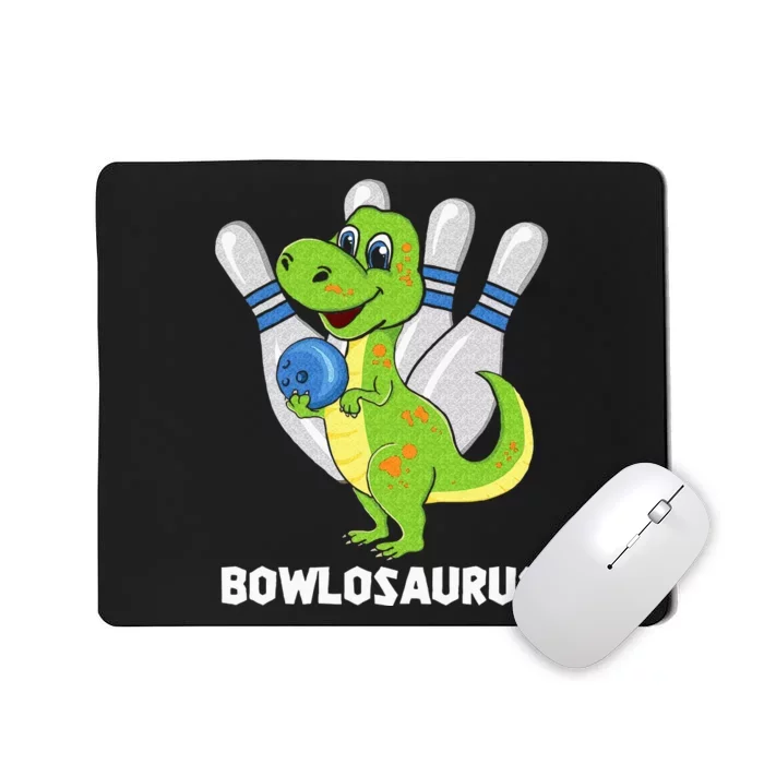 Bowling Dinosaur T Rex Bowlosaurus Player Party Mousepad