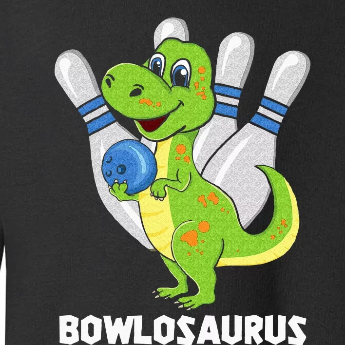 Bowling Dinosaur T Rex Bowlosaurus Player Party Toddler Sweatshirt