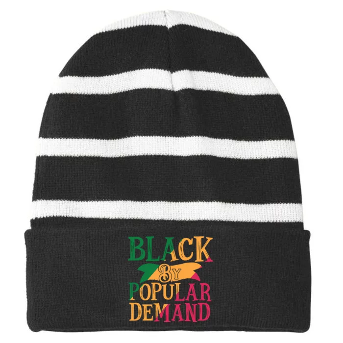 Black Due To Popular Demand Pride History Month Awesome Striped Beanie with Solid Band