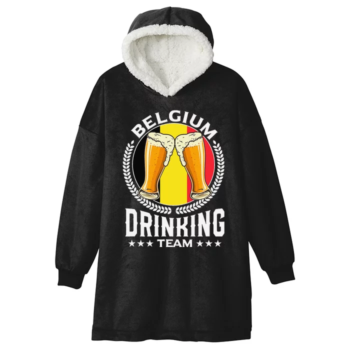 Belgium Drinking Team Hooded Wearable Blanket