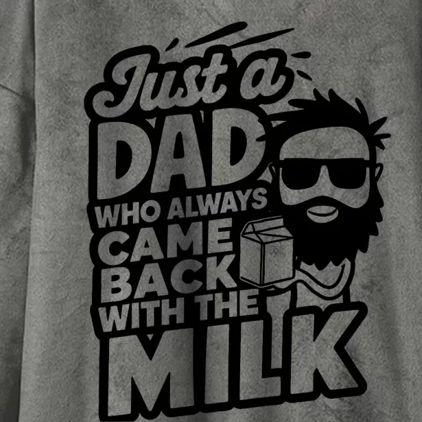 Bearded Dad That Always Came Back With The Milk Hooded Wearable Blanket