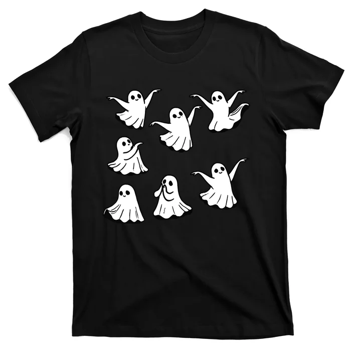 Ballet Dance Teacher Coquette Ghost Halloween Floral T-Shirt