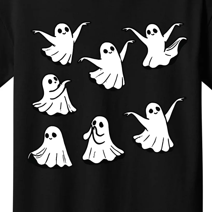 Ballet Dance Teacher Coquette Ghost Halloween Floral Kids T-Shirt