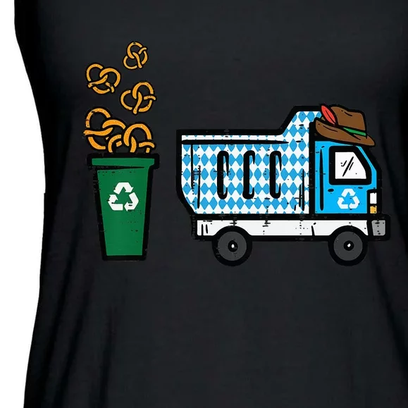 Bavarian Dump Truck Pretzels Oktoberfest Ladies Essential Flowy Tank