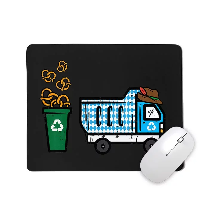 Bavarian Dump Truck Pretzels Oktoberfest Mousepad