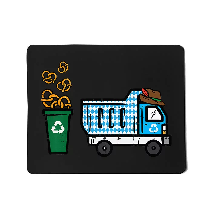 Bavarian Dump Truck Pretzels Oktoberfest Mousepad