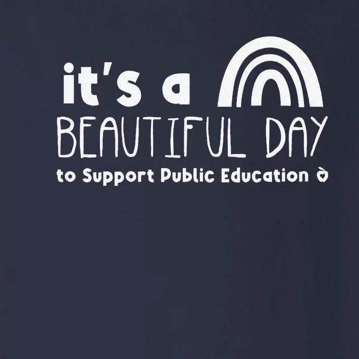 Beautiful Day To Support Public Education Teacher Red For Ed Toddler Long Sleeve Shirt