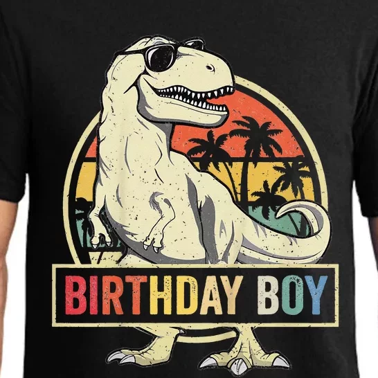 Birthday Dino T Rex Dinosaur Matching Family Pajama Set