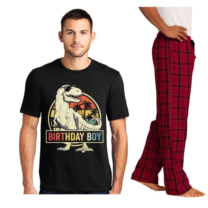 Birthday Dino T Rex Dinosaur Matching Family Pajama Set