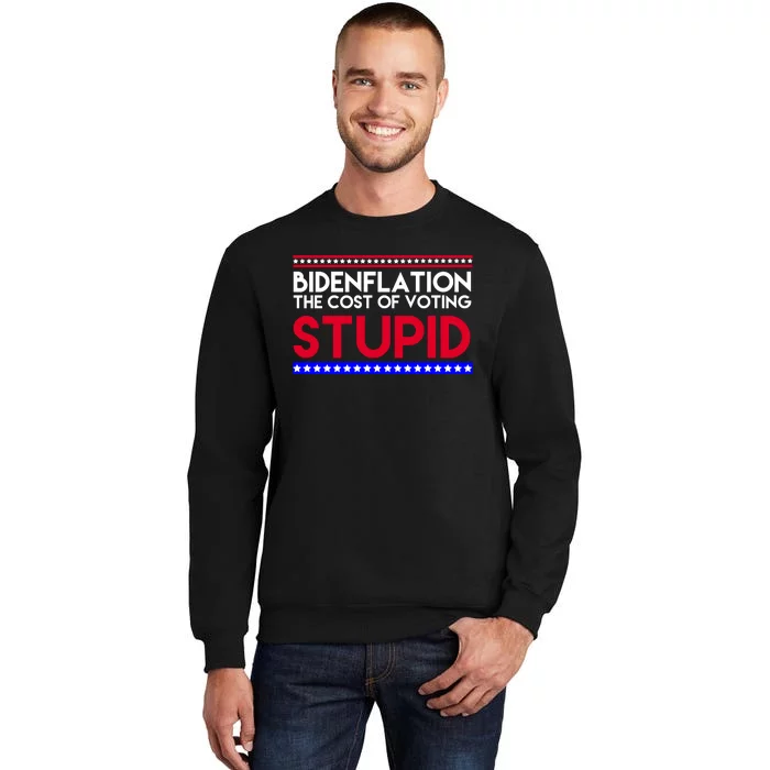 Bidenflation Definition The Cost Of Voting Stupid Anti Biden Tall Sweatshirt