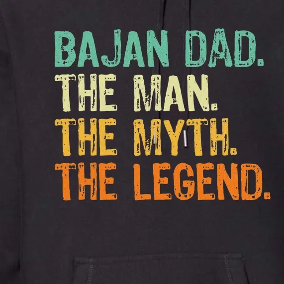 Bajan Dad The Man The Myth The Legend Premium Hoodie