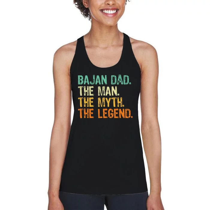 Bajan Dad The Man The Myth The Legend Women's Racerback Tank