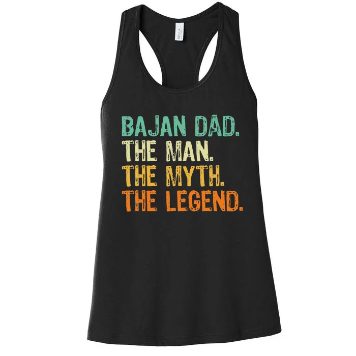 Bajan Dad The Man The Myth The Legend Women's Racerback Tank