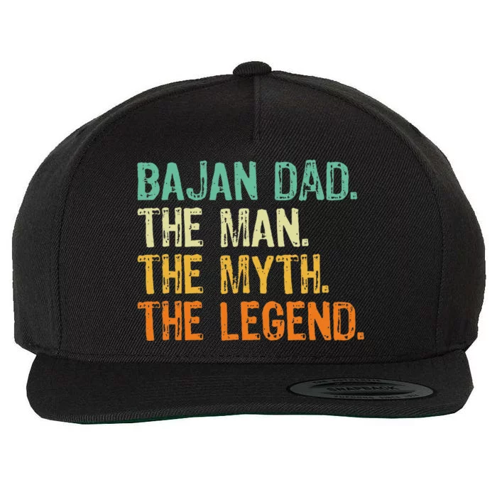 Bajan Dad The Man The Myth The Legend Wool Snapback Cap