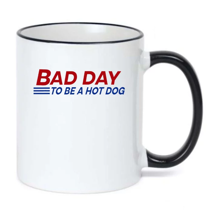 Bad Day To Be A Hot Dog Black Color Changing Mug