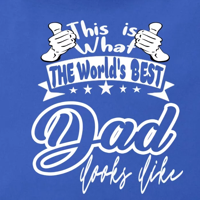 Best Dad This Is World's Best Dad Looks Like Cool Gift Zip Tote Bag