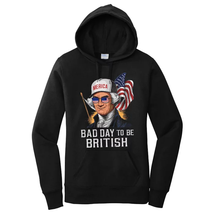 Bad Day To Be British Patriotic George Washington Women's Pullover Hoodie