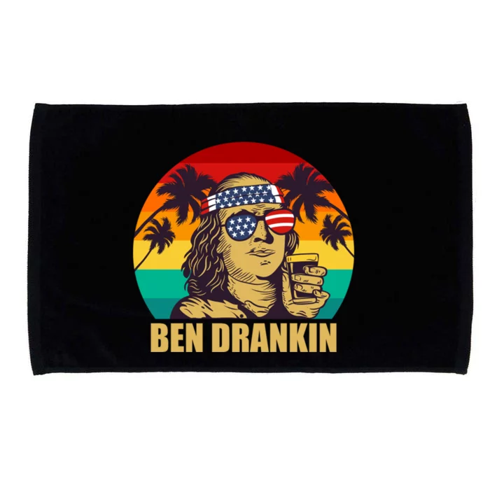 Ben Drankin Usa Flag 4th Of July Benjamin Franklin Ing Great Gift Microfiber Hand Towel