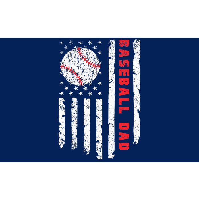 Baseball Dad Usa American Flag Patriotic Dad FatherS Day Bumper Sticker