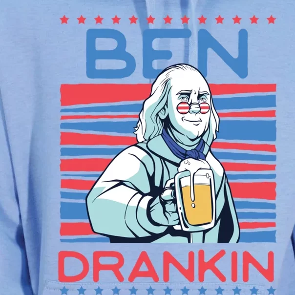 Ben Drankin Us Beer President Benjamin Franklin Great Gift Unisex Surf Hoodie