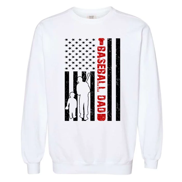 Baseball Dad USA FLag Garment-Dyed Sweatshirt