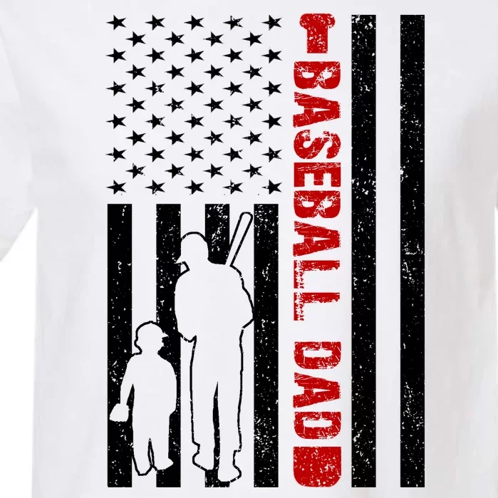 Baseball Dad USA FLag Garment-Dyed Heavyweight T-Shirt