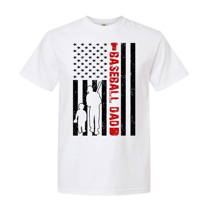 Baseball Dad USA FLag Garment-Dyed Heavyweight T-Shirt