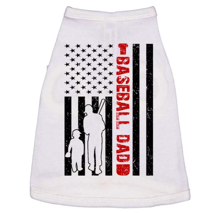 Baseball Dad USA FLag Doggie Tank