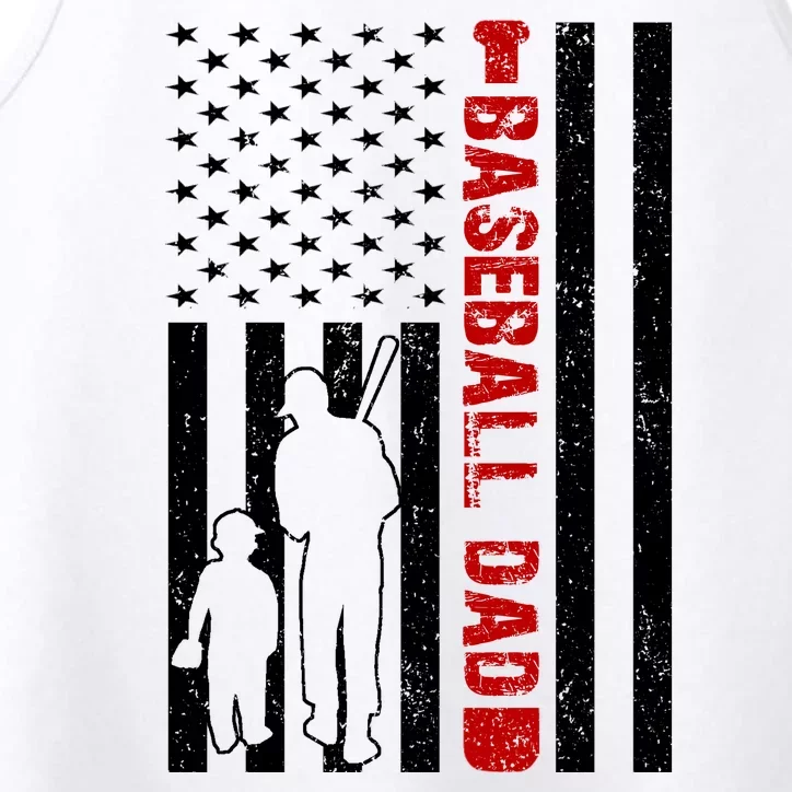 Baseball Dad USA FLag Performance Tank