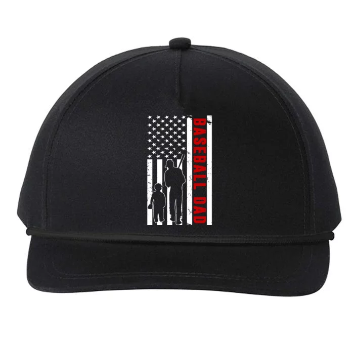 Baseball Dad USA Flag Snapback Five-Panel Rope Hat