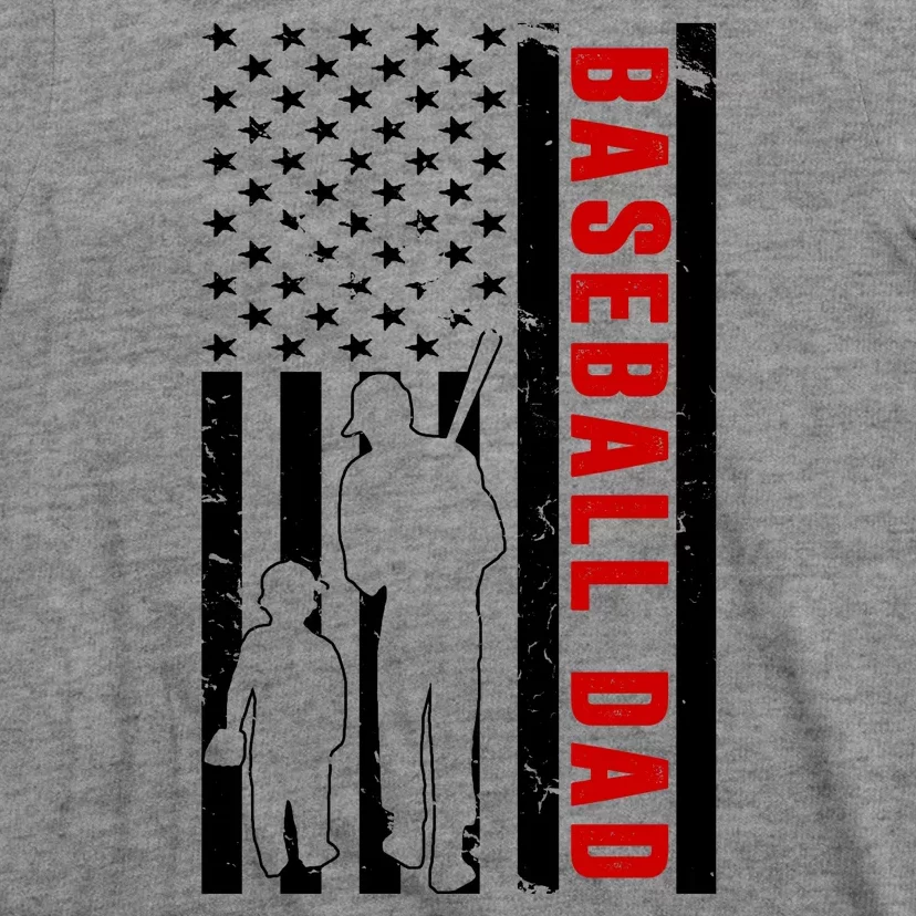 Baseball Dad USA Flag T-Shirt