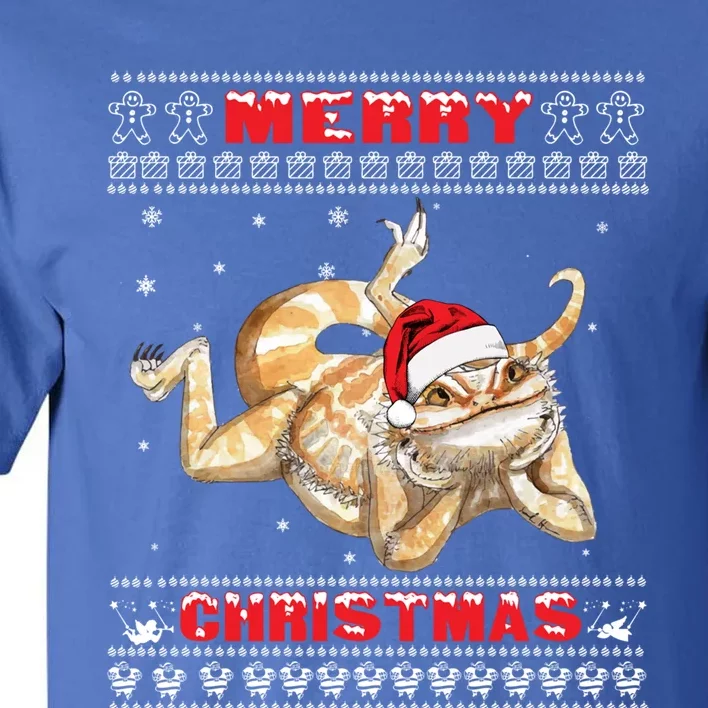 Bearded Dragon Ugly Christmas Lizards Lovers Gift Tall T-Shirt