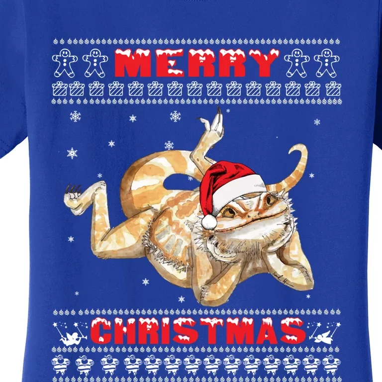 Bearded Dragon Ugly Christmas Lizards Lovers Gift Women's T-Shirt