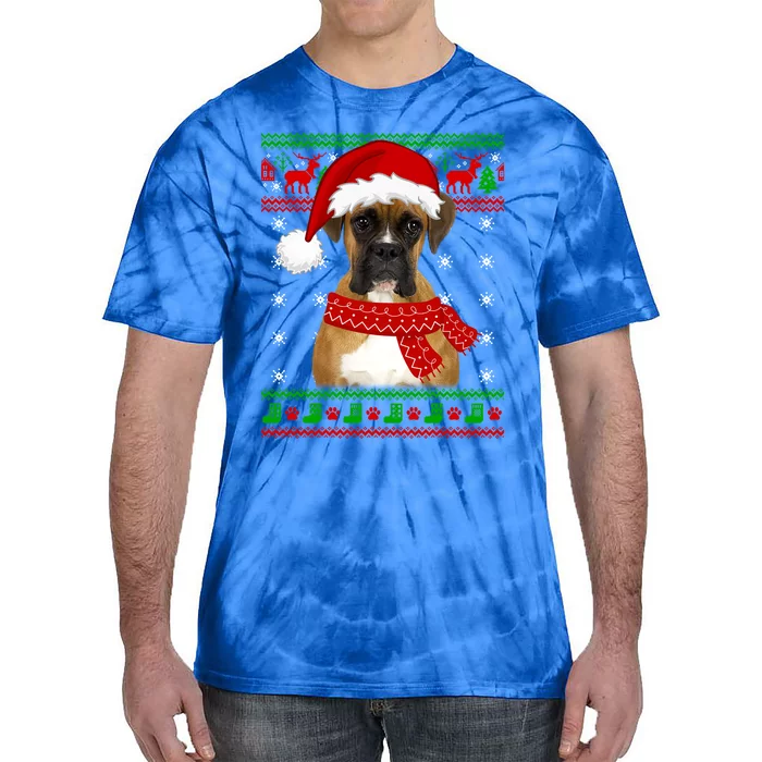 Boxer Dog Ugly Sweater Christmas Puppy Dog Lover Gift Tie-Dye T-Shirt