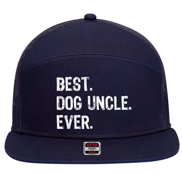 Best Dog Uncle Ever Funny Cool 7 Panel Mesh Trucker Snapback Hat