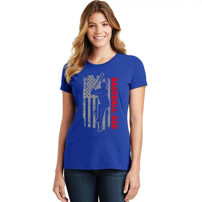 Baseball Dad Usa America Baseball Dad 'S Baseball Cool Gift Women's T-Shirt