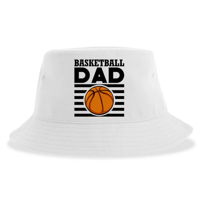 Basketball Dad Vintage Retro Line Sustainable Bucket Hat